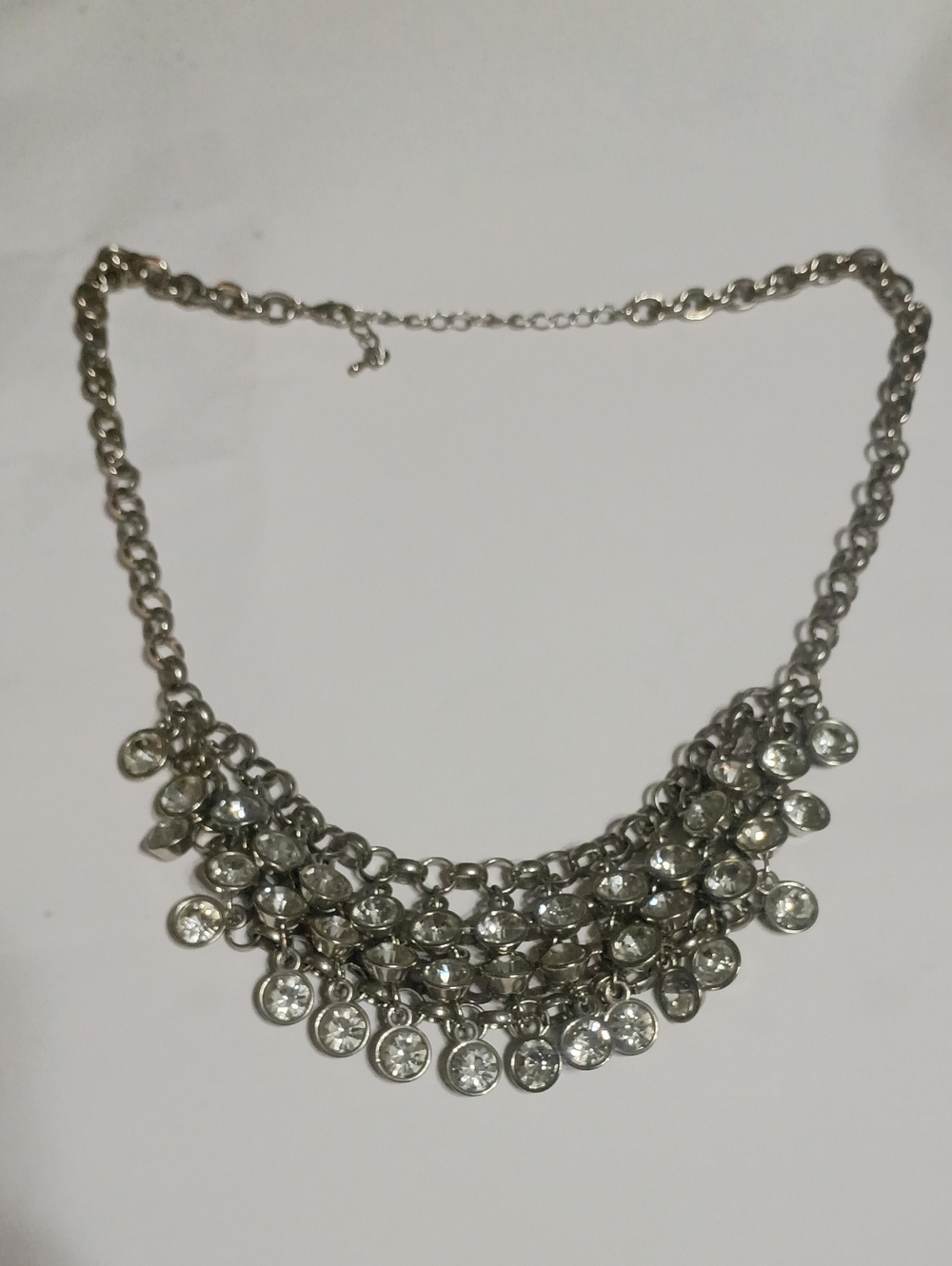 Beautiful Sparkly Crystal Necklace 3 Tier Rows